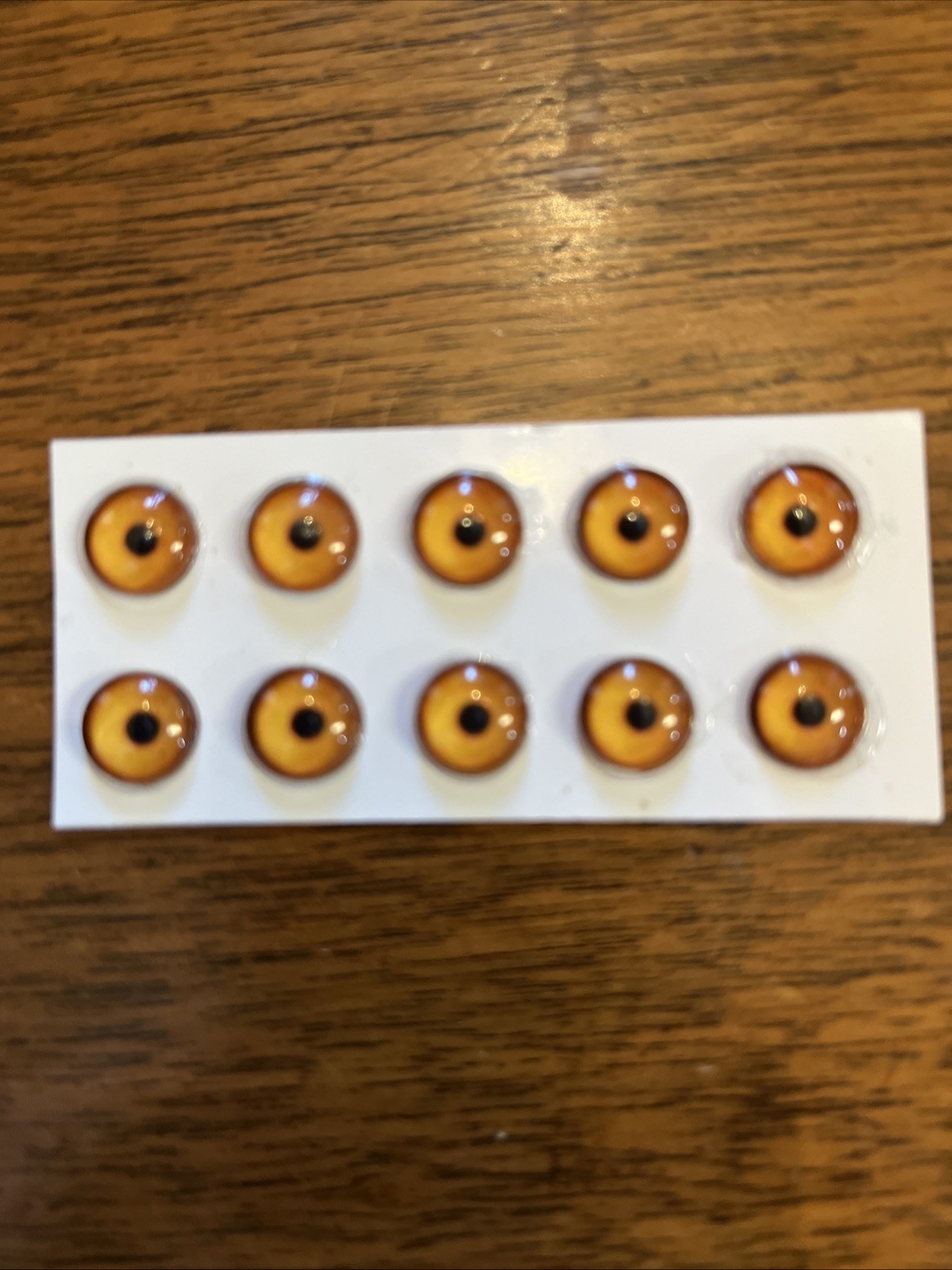 5 pair of New Concept Glass Eyes for Taxidermy and Decoy Making. Deep Yellow