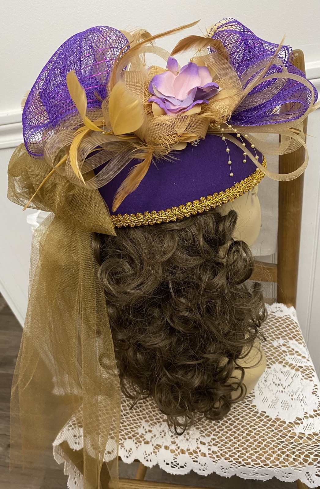 Ladies Victorian Perched SideSaddle Equestrian Riding Hat Reenactment Civil War