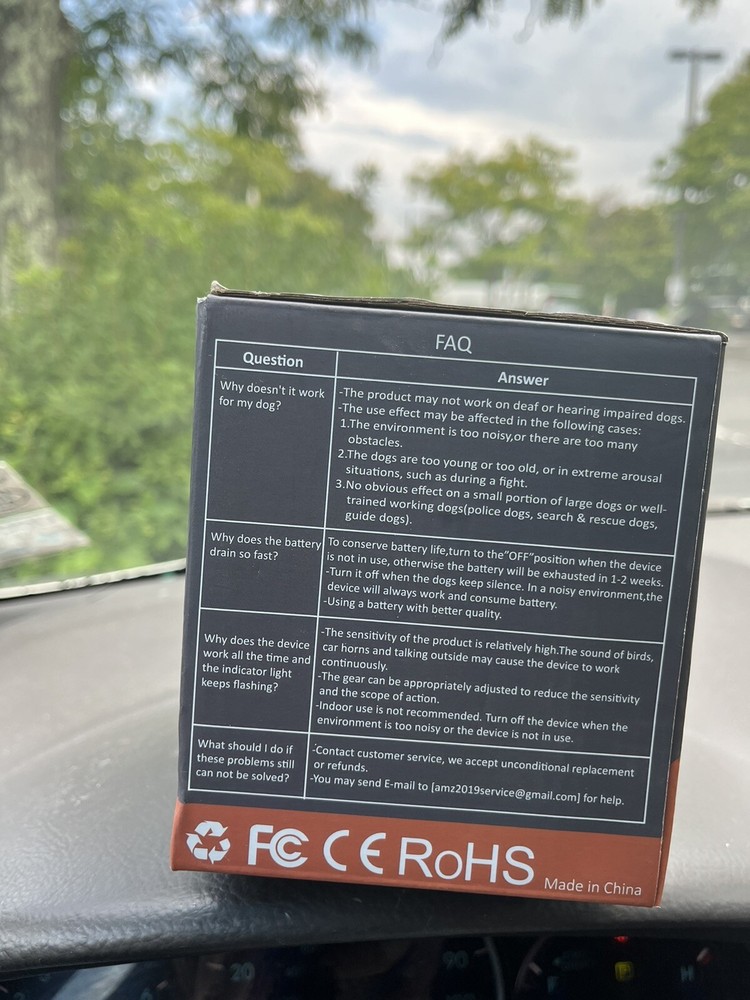 Outdoor Bark Control Device