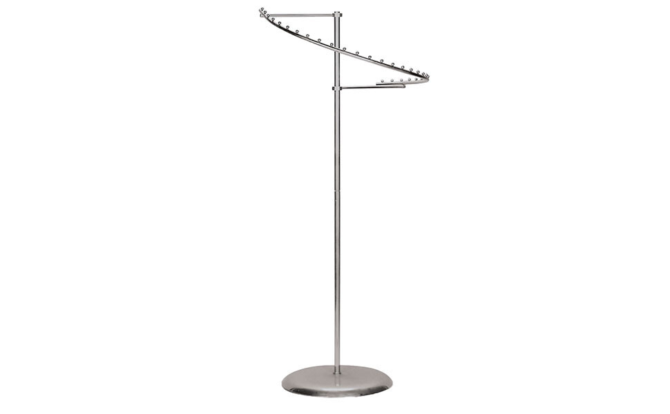 Spiral Clothing Rack Chrome 29 Ball Garment Retail Display Store Fixture 63" H