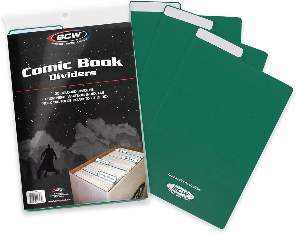 Space-Saving Creased Tab Comic Dividers - 25 Pack