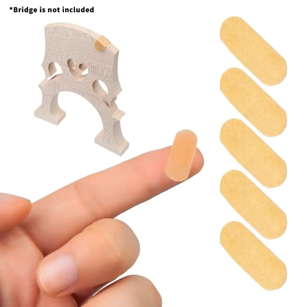 New 10pcs Cello Bridge Pad Protect E String Bridge Parchment Ion Pad