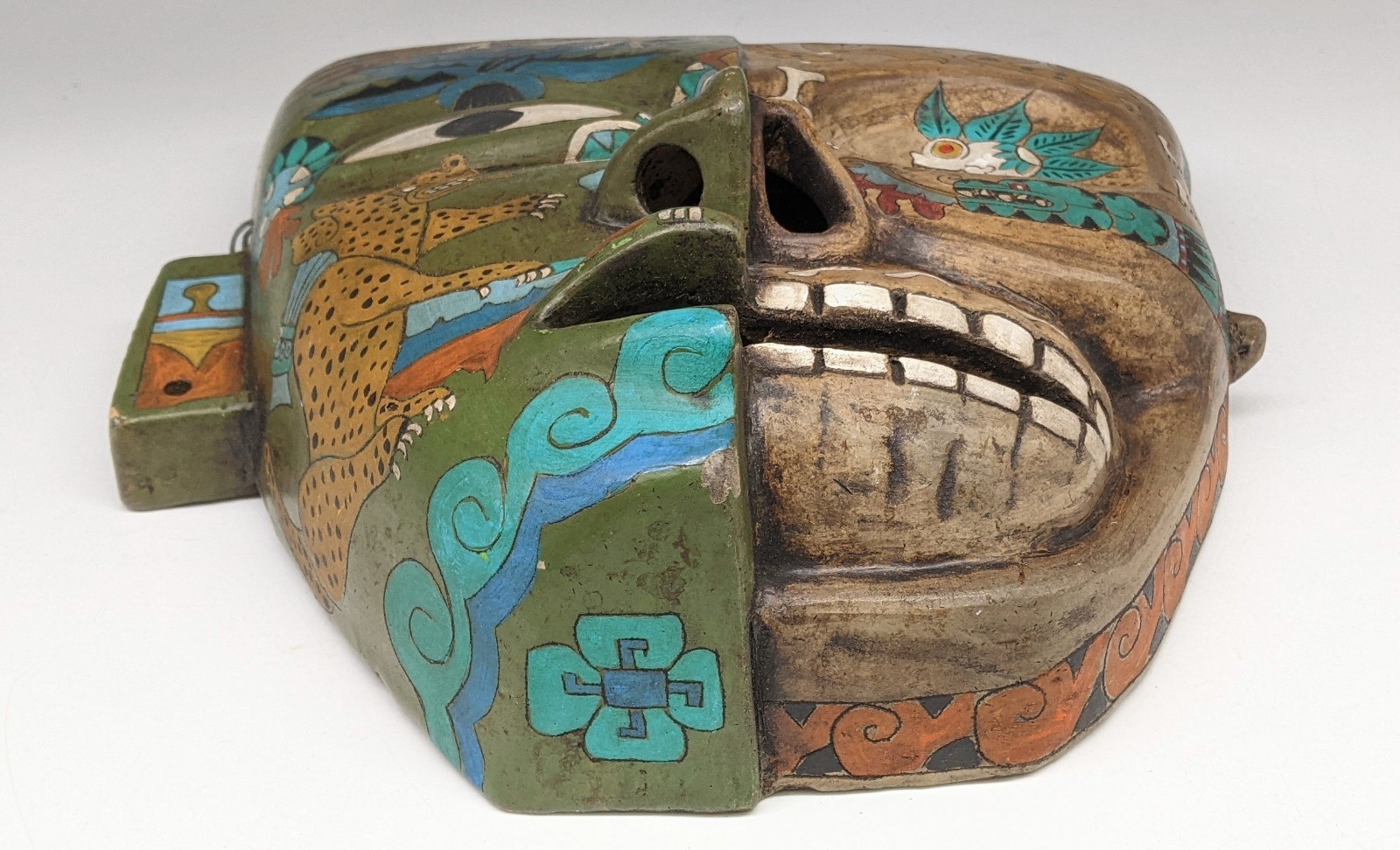 Mexican Mayan Life and Death clay mask