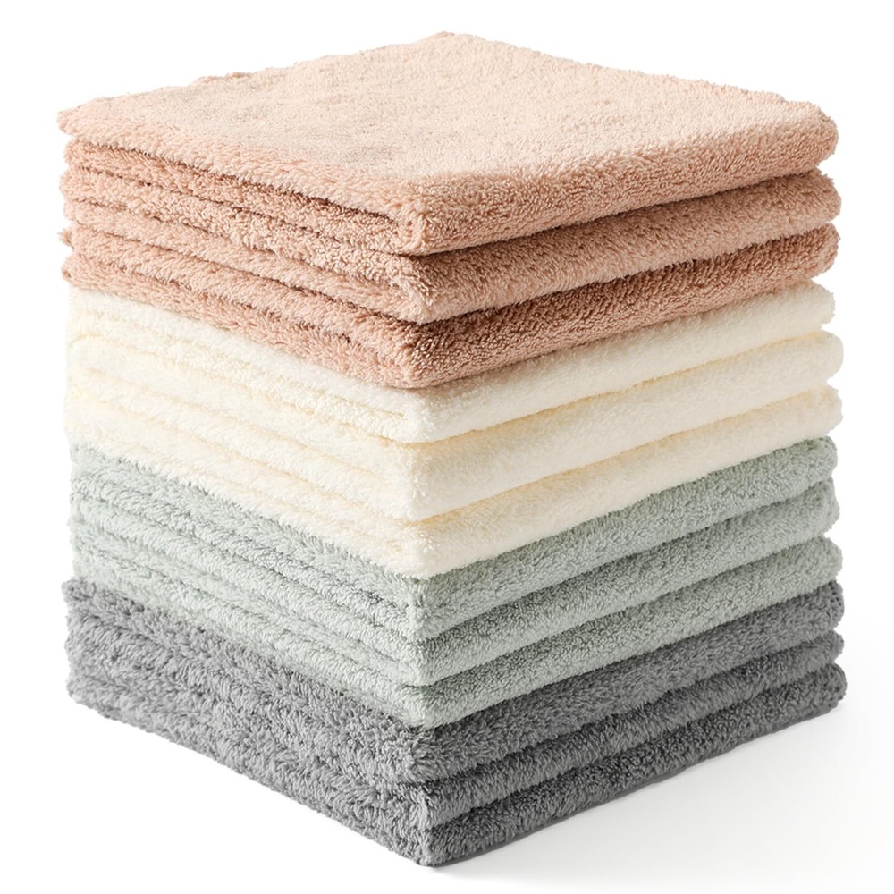 12 Pack Cleaning Cloth,Ultra Soft Absorbent Quick Drying Microfiber Cleaning ...