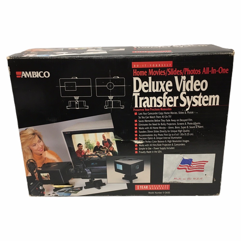 AMBICO Deluxe Video Transfer System Model No. V-0650 Do-it-yourself Untested