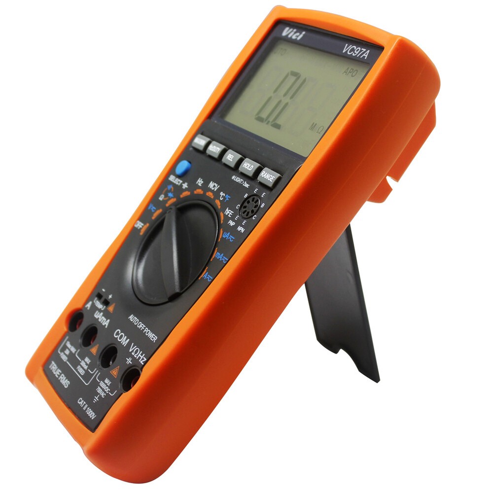 AideTek VC97A auto multimeter AC DC voltage current T-RMS back light USA