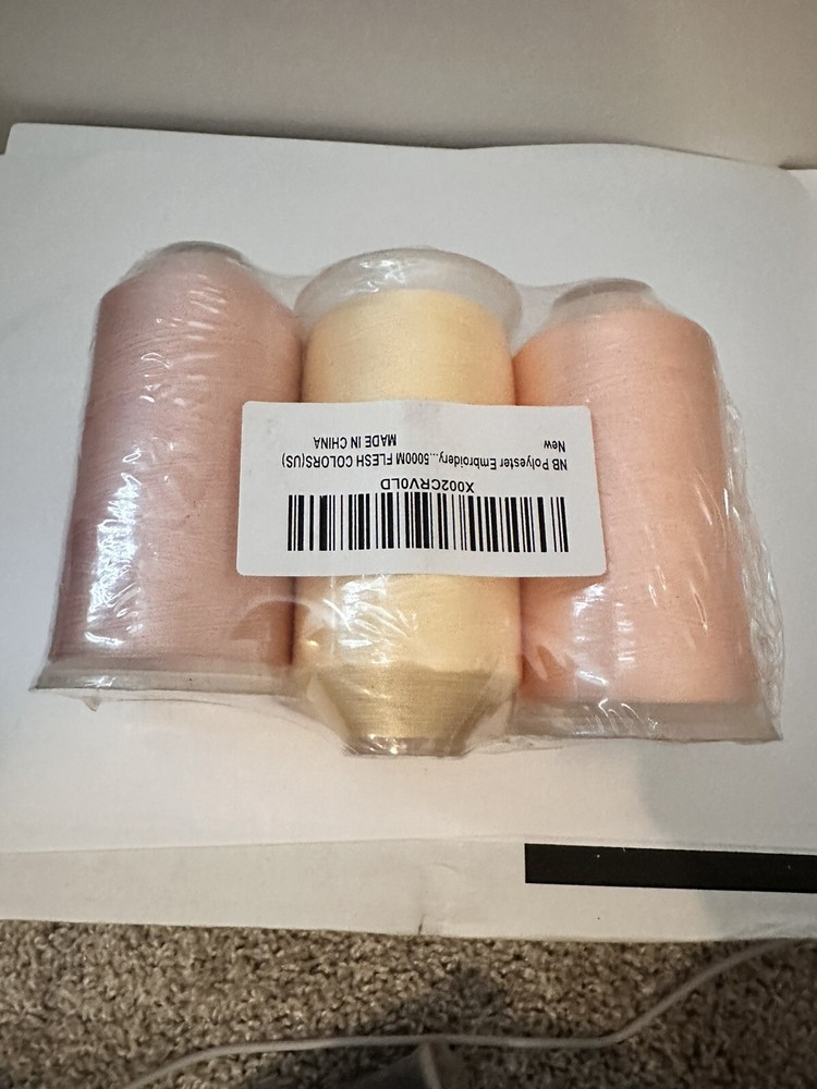 New brothread - Single Huge Spool 5000M Each Polyester Embroidery Machine Thr...