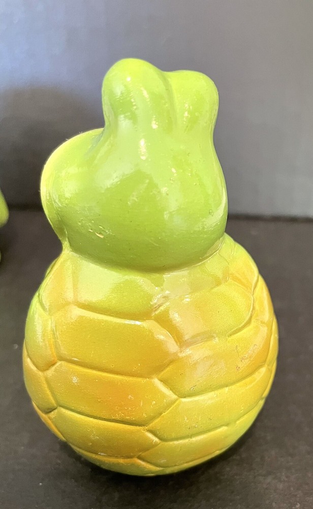 ceramic anthropomorphic kitschy turtle Figurines 3” Vintage
