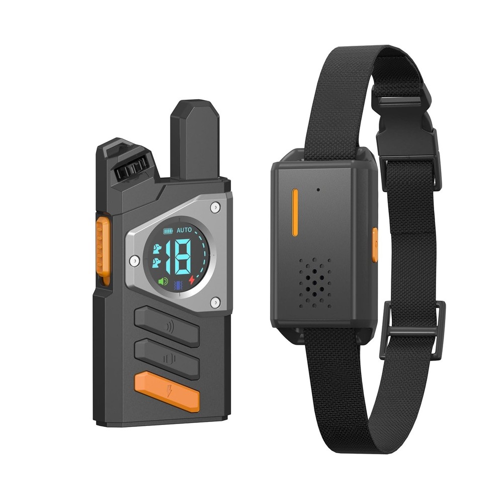 2-in-1 Dog Shock Collar with Remote Control and Automatic Bark Mode - Electri...