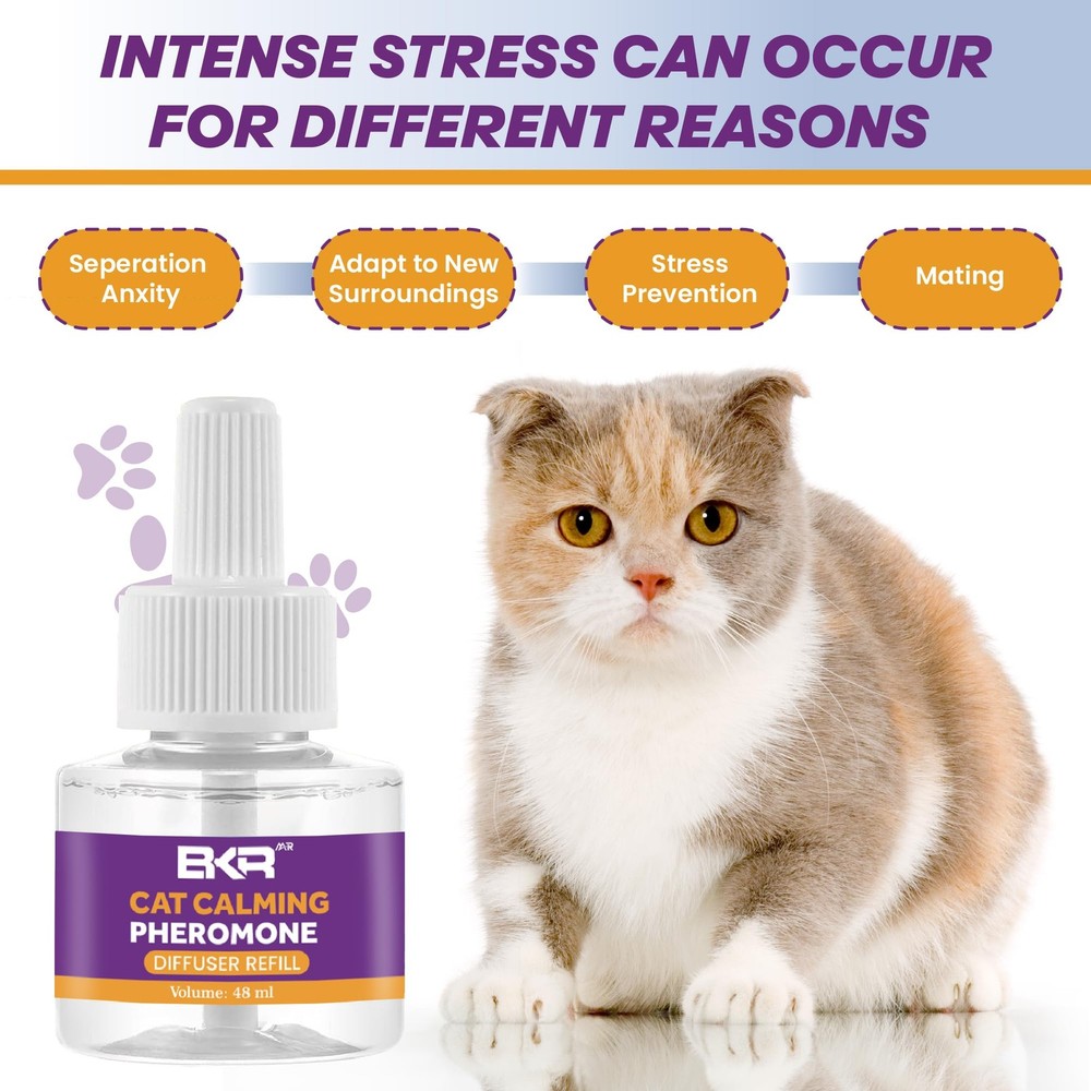 Cat Calming Diffuser 4 Pack 48ml Refills Cat Pheromone Diffuser With Cat Diff...