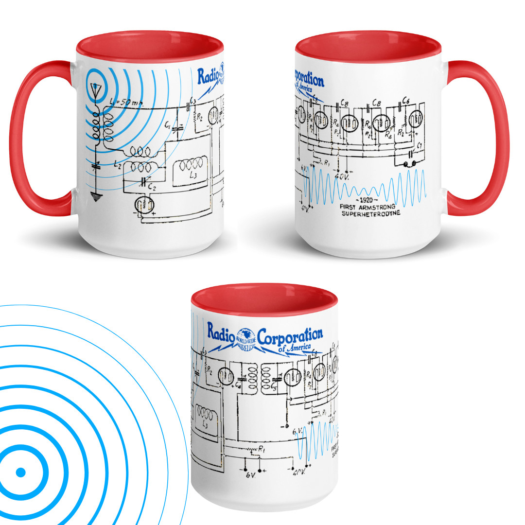 Armstrong Superheterodyne Radio Circuit - Mug 15oz – RCA Tribute Edition