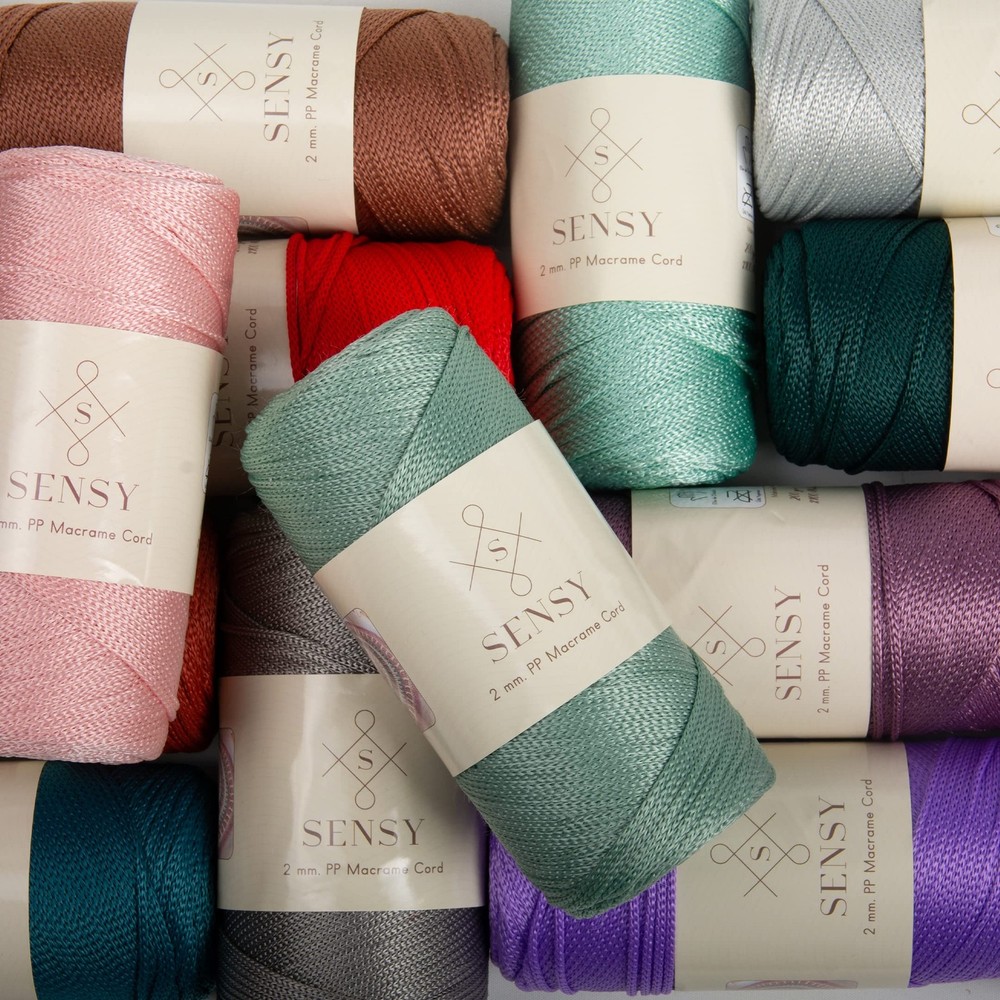 Sensy Premium 2mm 251 Yards Polyester Rope 100% Polypropylene Macrame Ecru