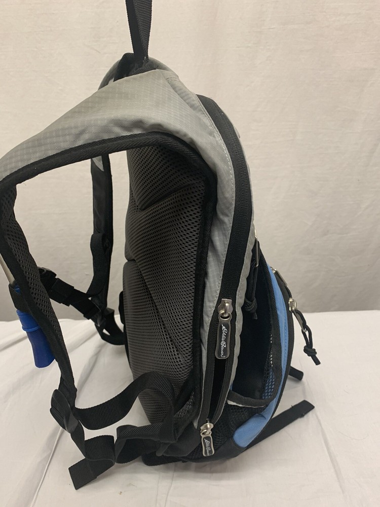Eddie Bauer Blue/Gray Hydration Backpack w/Bladder 2L Hiking Outdoors Camping