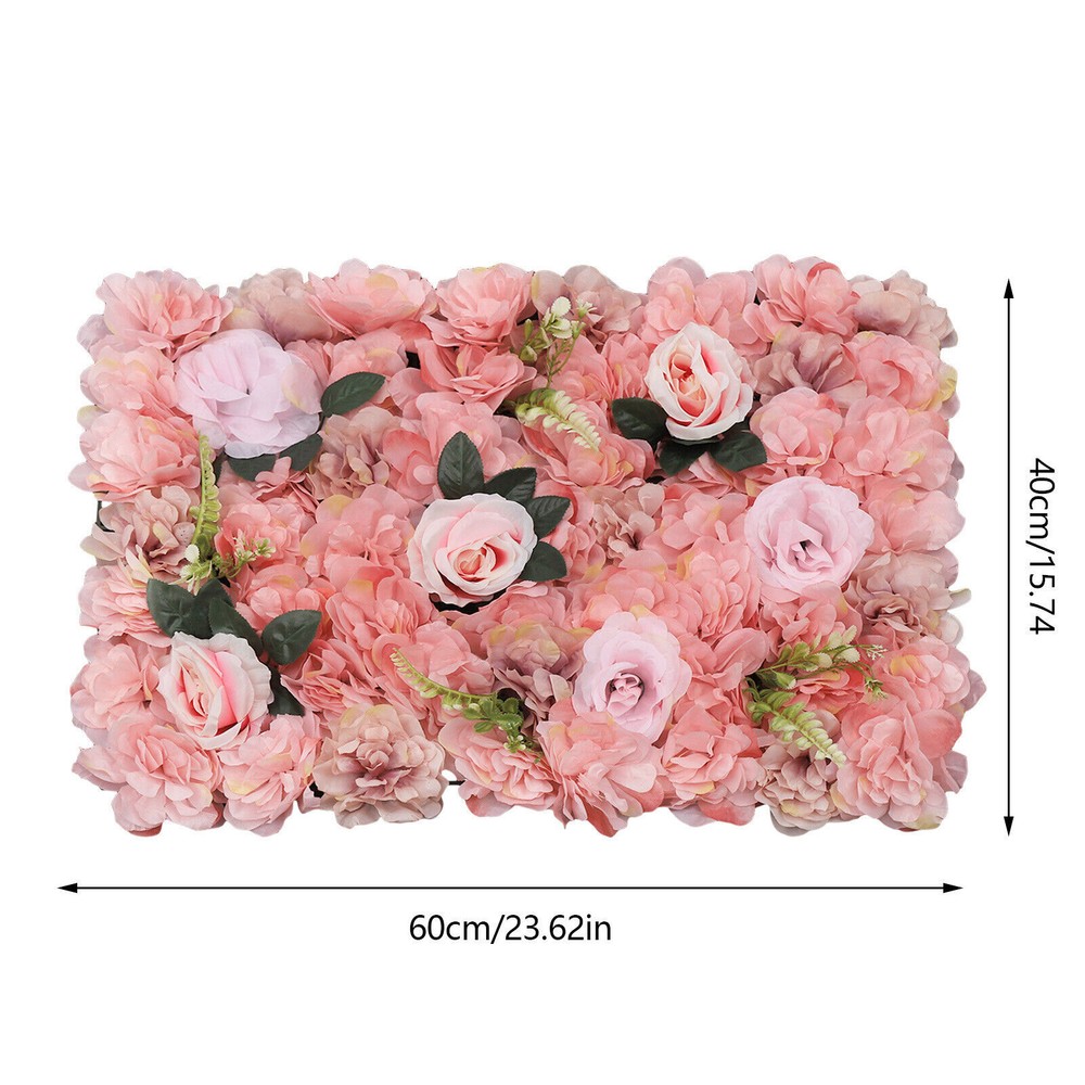 12 Pcs Flower Wall Panel, Artificial Flower Backdrop, Flower Panels for Backdrop