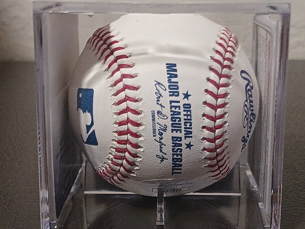 BAYRON LORA-Texas Rangers (Outfielder) Signed OML Baseball (JSA Basic COA)