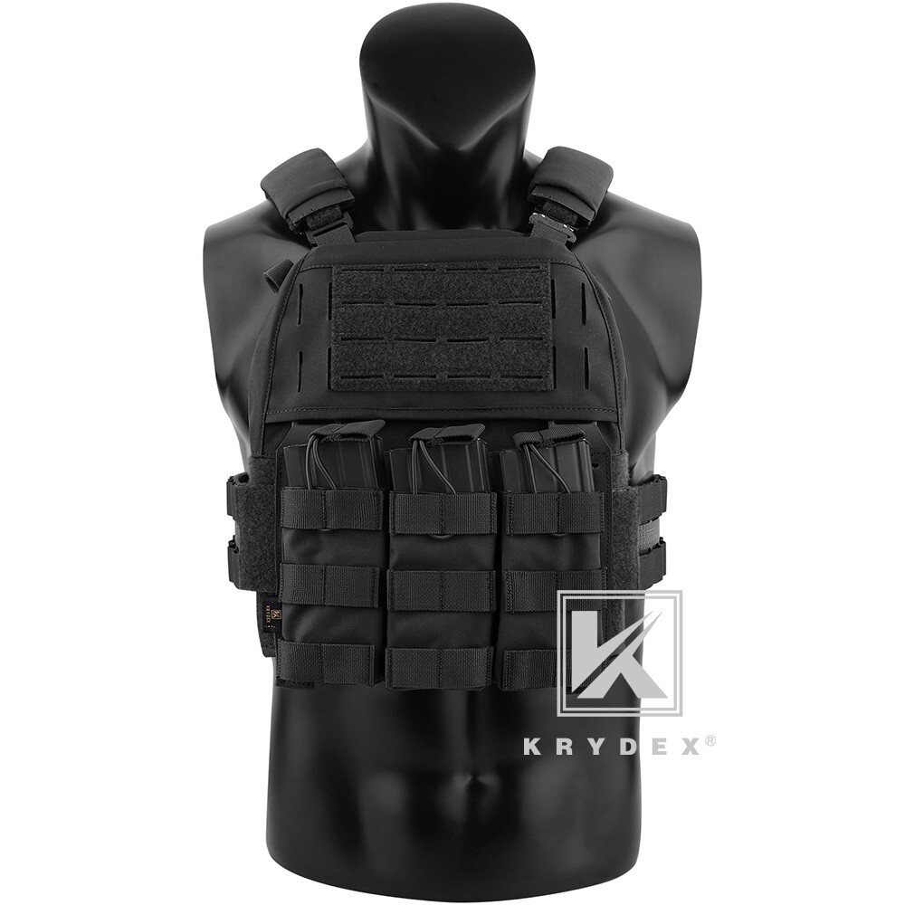 KRYDEX Tactical MOLLE Panel Front Flap Placard Removable Swift Buckle Black