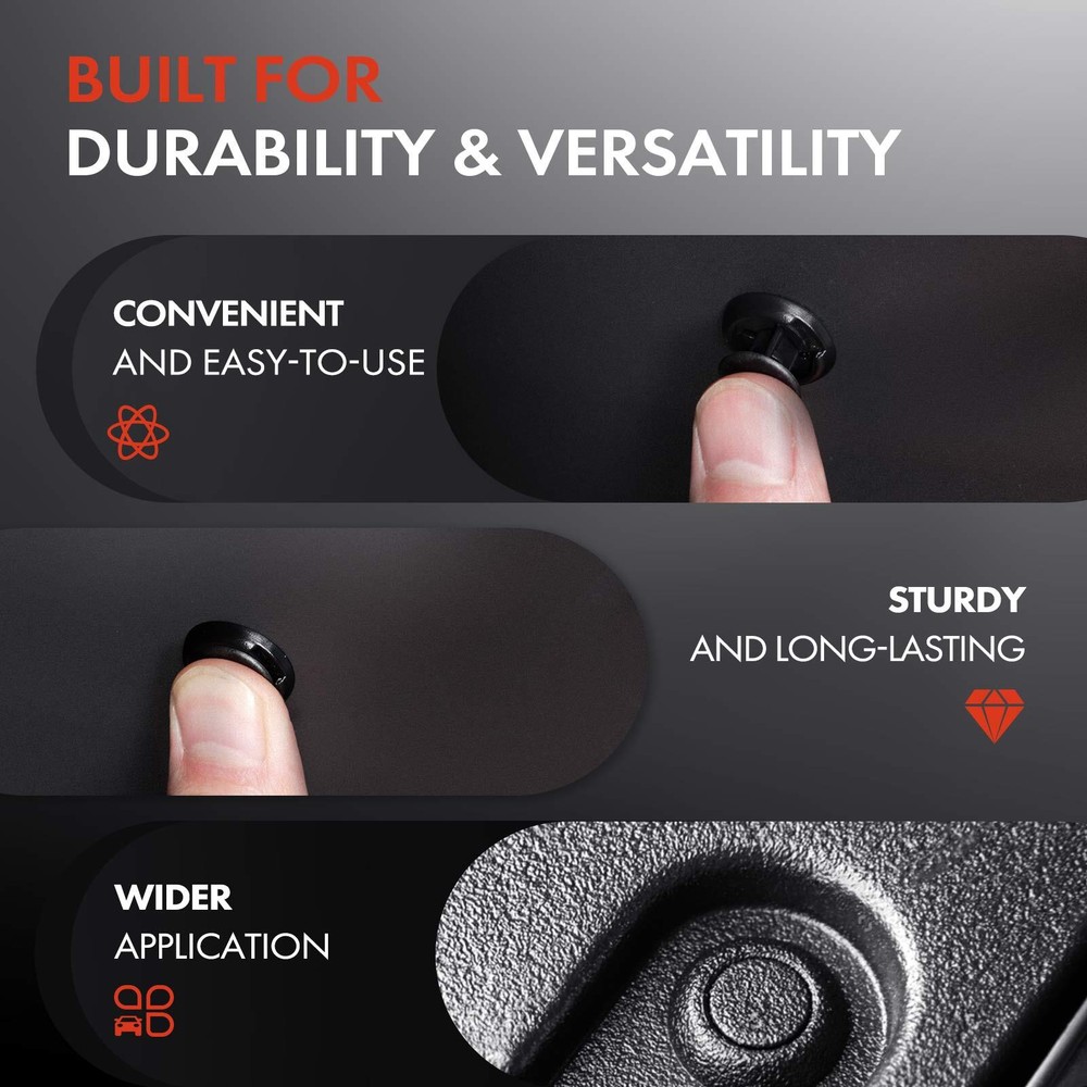 20x 9mm Nylon Rocker Panel Ground Effects Moulding Retainer Trim Clips for Ford