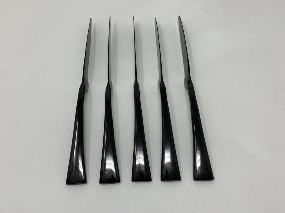 Black Stainless Onyxware 5 Dinner Knives