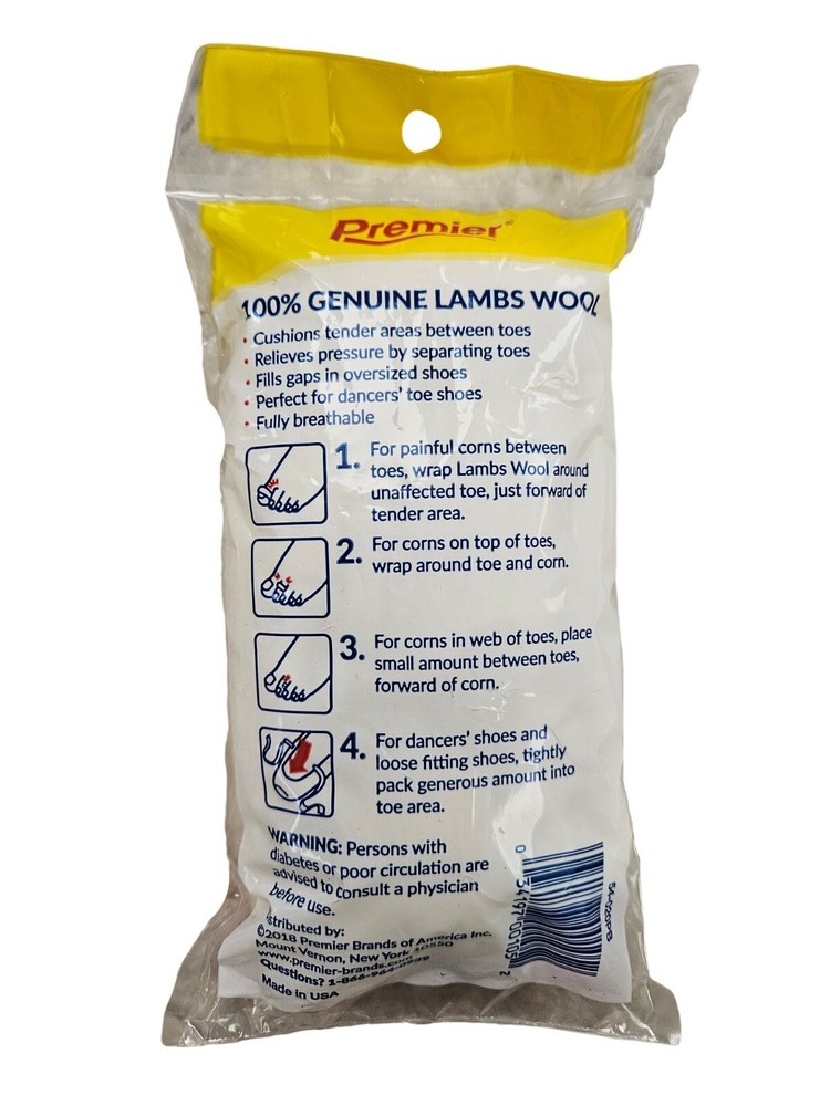 Premier genuine LAMBS WOOL 3.8oz bag