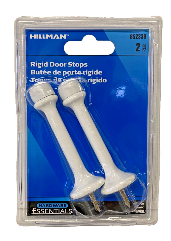 Hillman Hardware Essentials 852338 Rigid Door Stop, White
