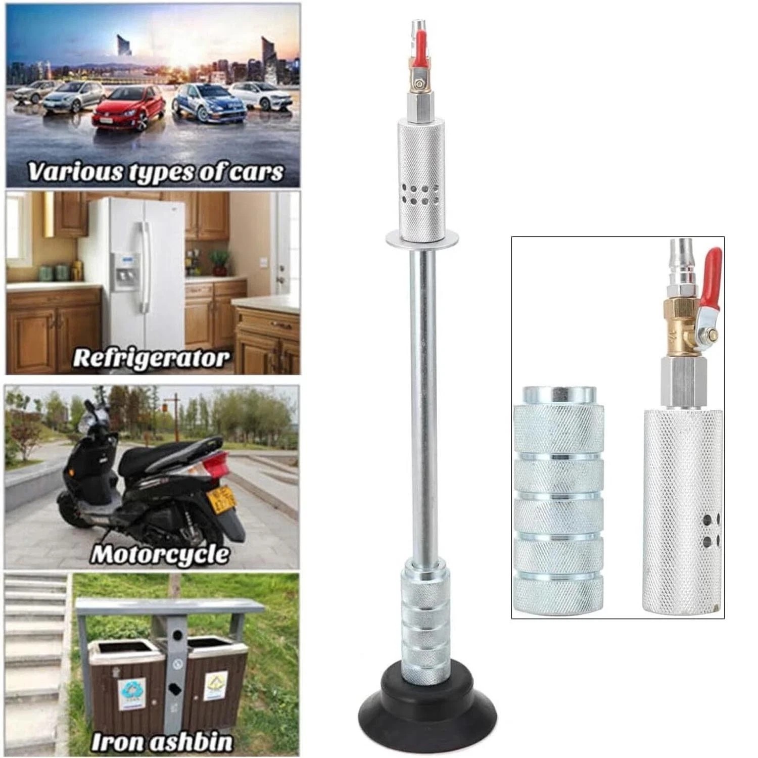 Air Pneumatic Dent Puller Car Auto Body Repair Suction Cup Slide Tool Hammer Kit