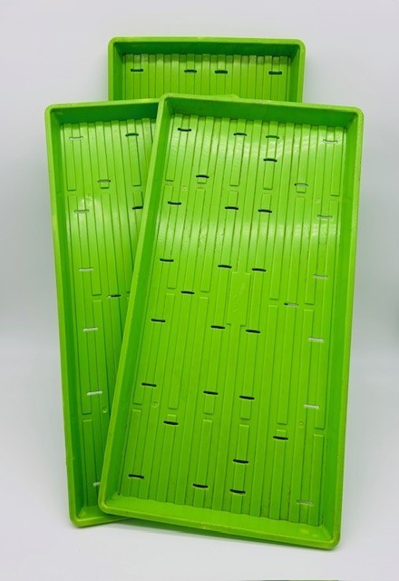 Bootstrap Farmer Microgreen 1020 Trays, Green, Extra Strength with Holes – Used