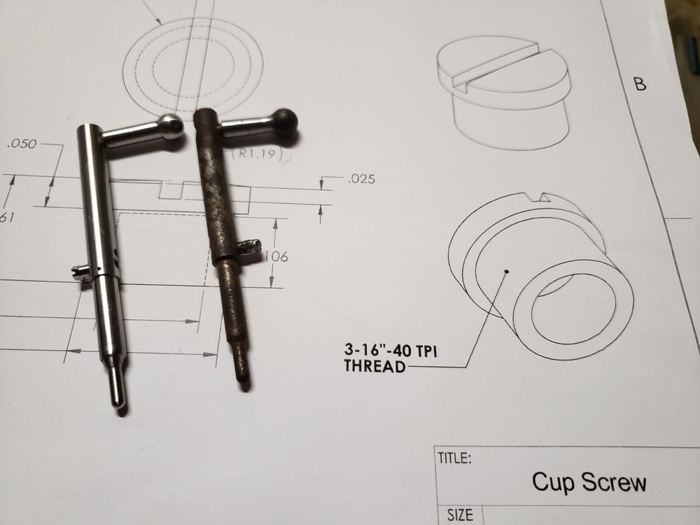 3 Early Sheridan Model C 2 pc Bolts