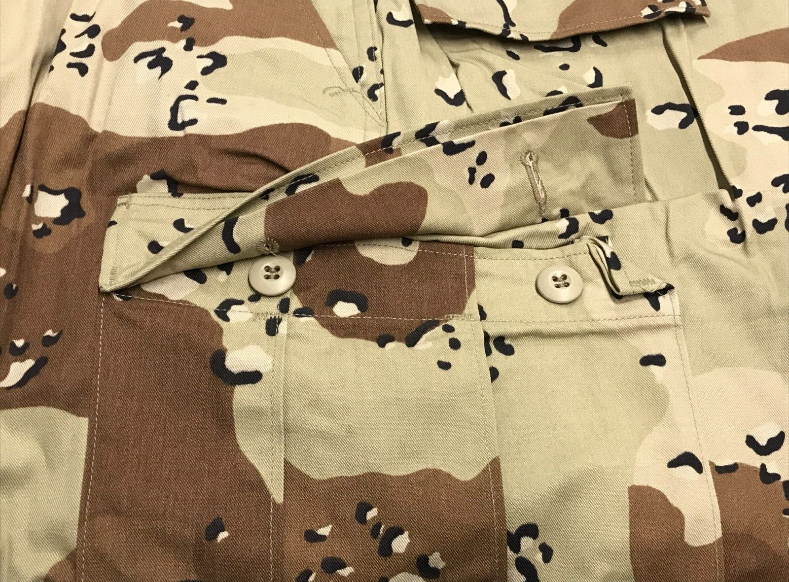 Wrangler 1991 6 Color Desert BDU Trousers USGI NYCO X Large Short NOS w/ Stains