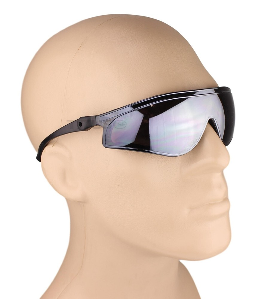 Solid Lens Mirror Biker Sunglasses Adjustable Arm Stem Mirror Padded Z87 DOT