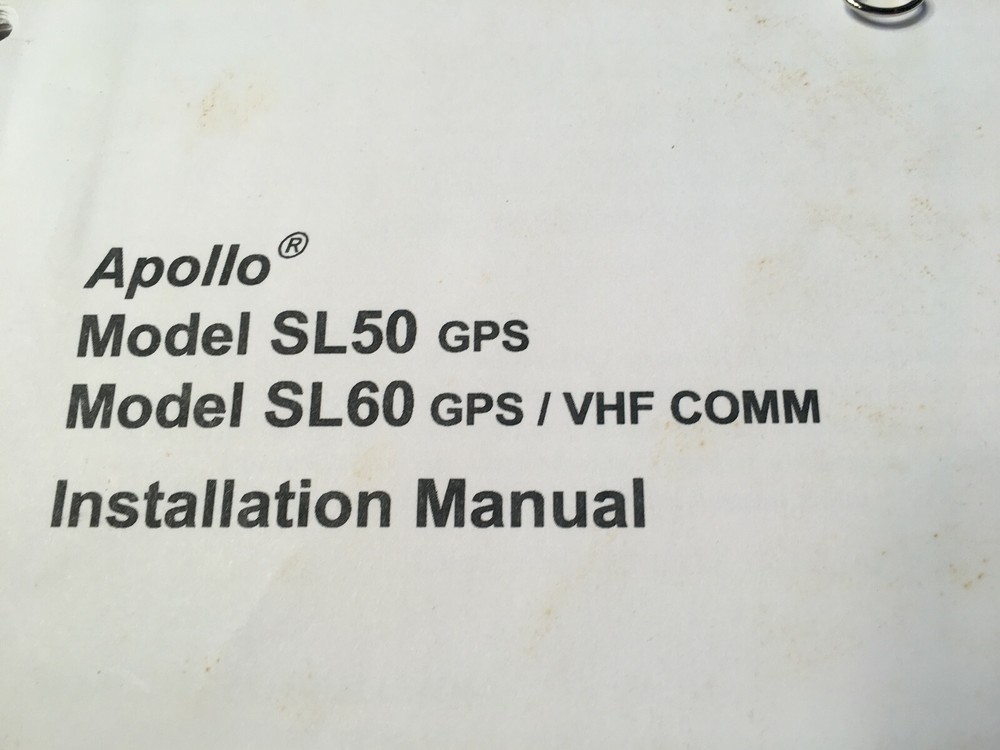 Apollo SL50 and SL60 GPS/Com Install Manual