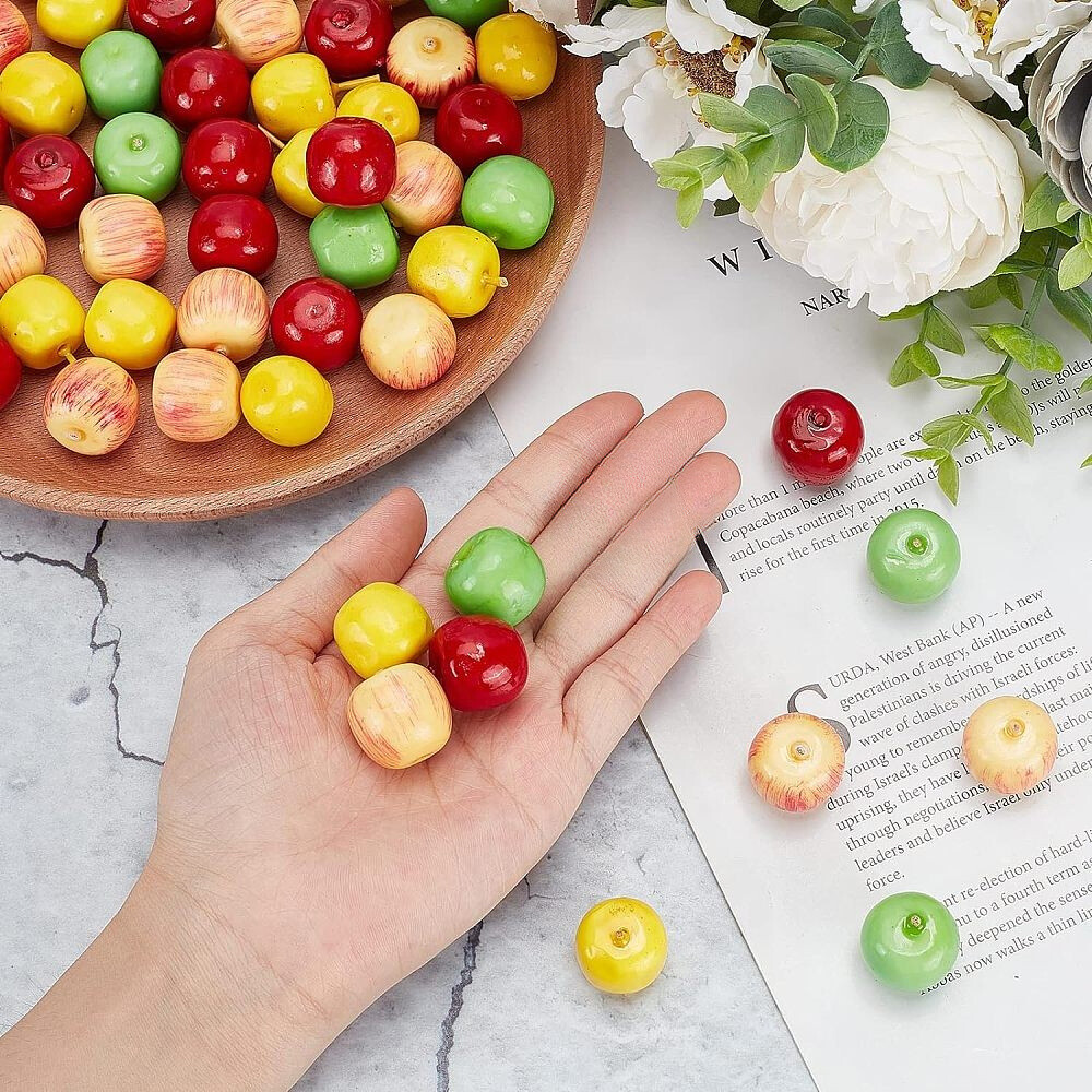1bag 60pcs 4 styles istic Fake Fruit Artificial Mix Mini Artificial