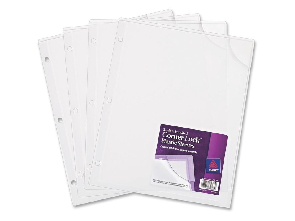 Avery Corner Lock Plastic Binder Sleeve
