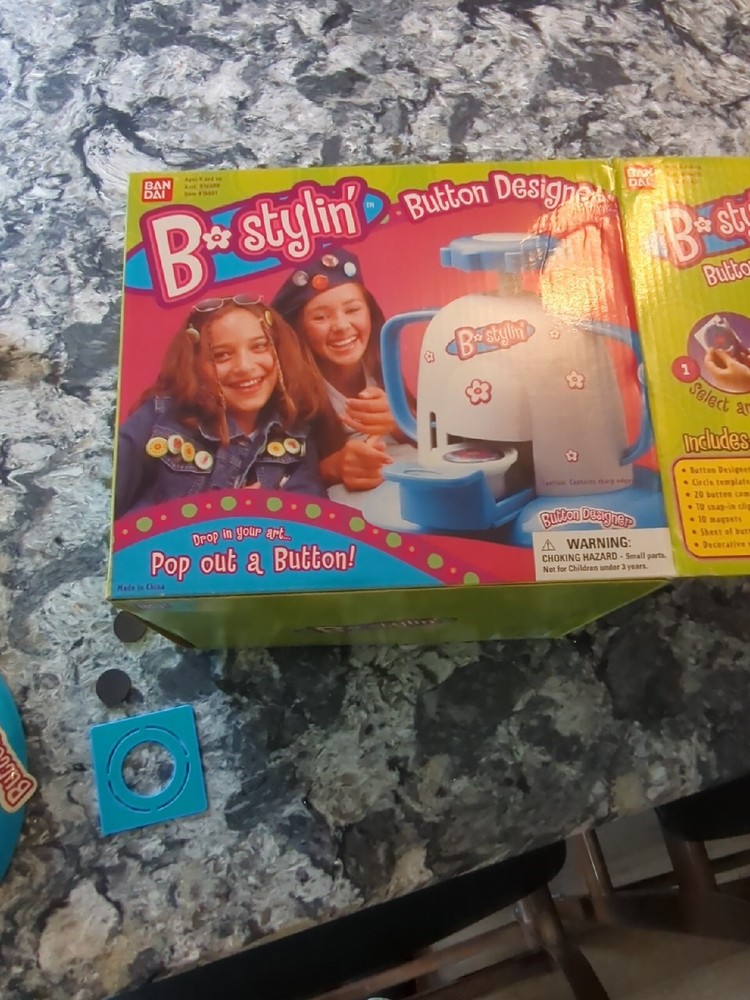 Bandai 2003 B*Stylin' Button Designer Badge Maker Machine Only