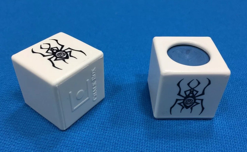 ( 2) Billiard Pool Cue Chalk Box Holder " Spider “