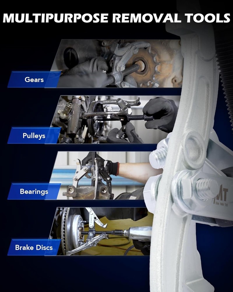 Multi-Function Heavy Duty Puller Set: 3" 4" 6" with Corrosion Resistant Design