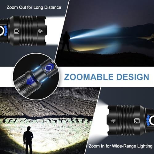 Rechargeable Flashlights, Super Bright Flash Lights, Powerful Flashlight