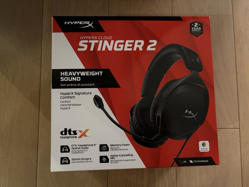 HyperX Cloud Stinger 2 Gaming Headset, DTS:X Spatial Audio, Noise Cancelling