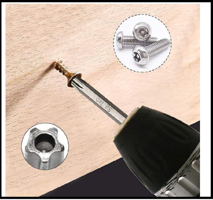 Mesee 5 Point Security Star Torx Screwdriver Bits Set 14Pcs Security Star Torx