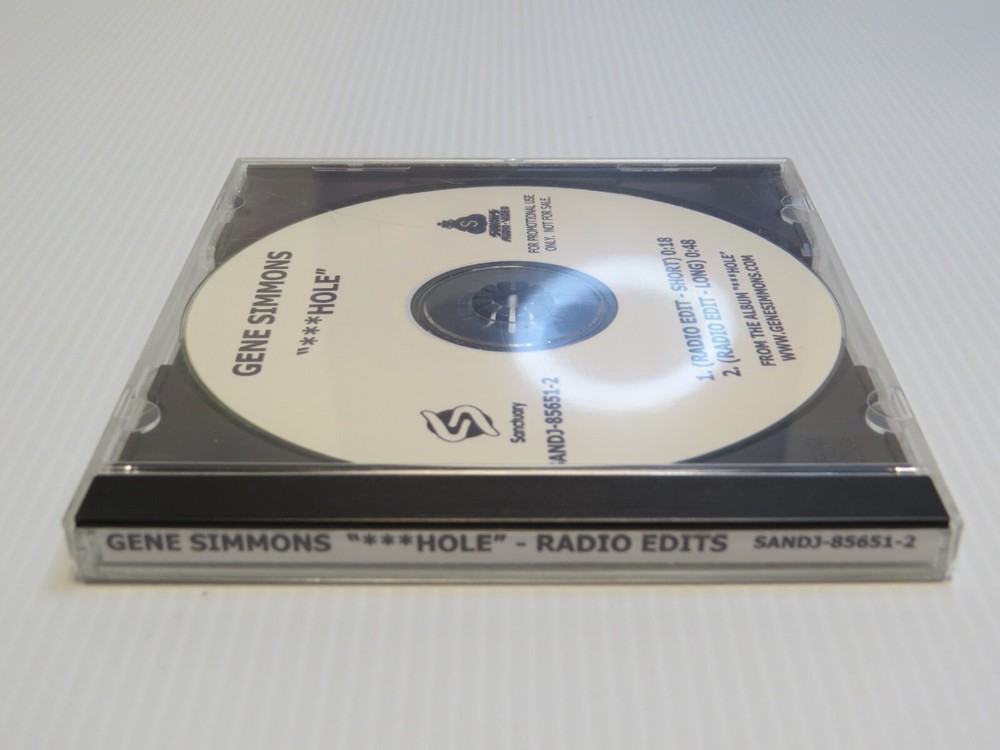 KISS GENE SIMMONS A$$HOLE - RADIO EDITS PROMO CD 2004 SANCTUARY RECORDS