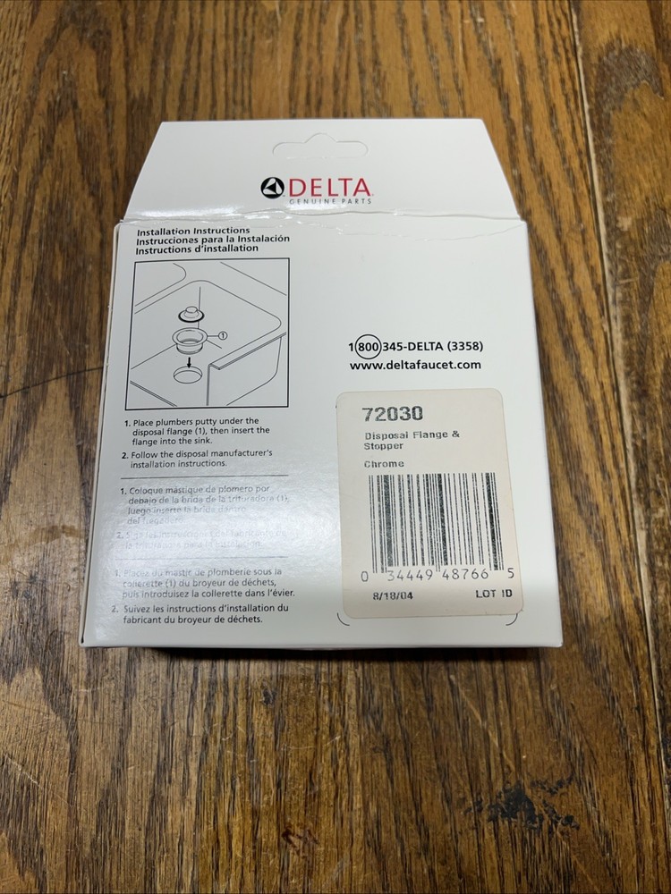 Delta 72030 Kitchen Disposal Flange Stopper, Chrome