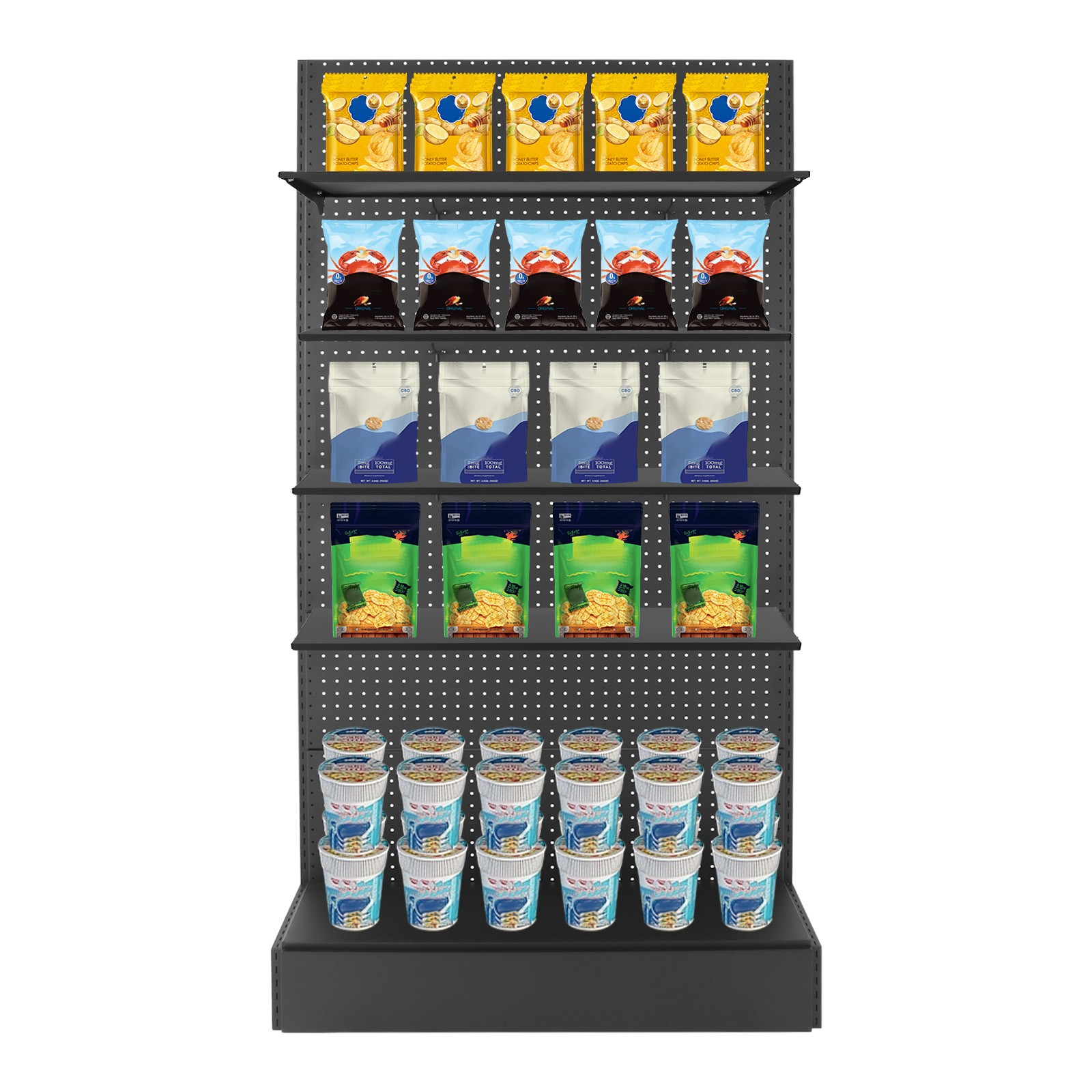 4 Shelves Modern End Shelf for Gondola Shelving Unit Retail Display Shelves SALE