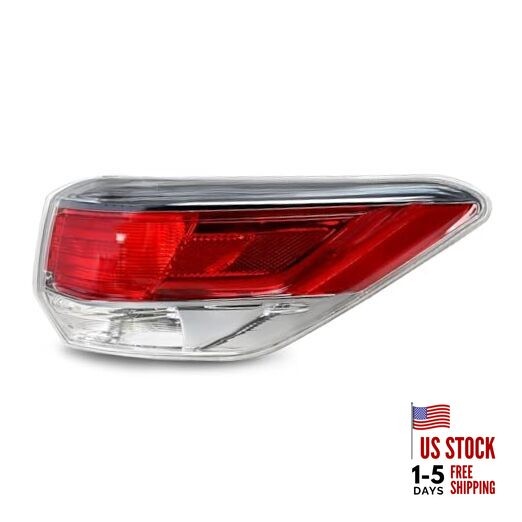 Outer Tail Light Passenger Side Compatible with Highlander 2014 2015 2016 Right