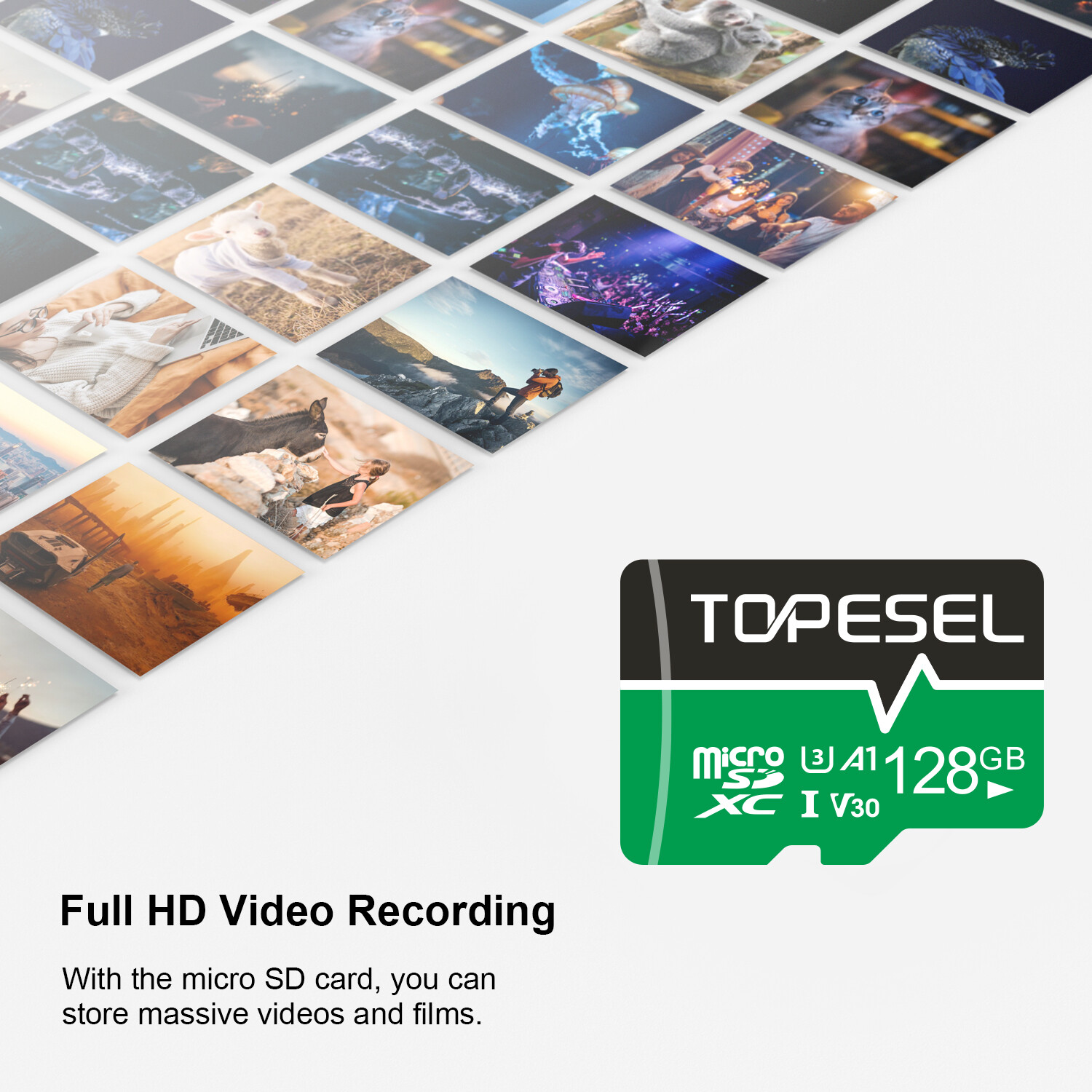 Micro SD Memory Card High-Speed 1-100PCS Lot 256MB 512MB 8GB 16GB 32GB 64GB 128G