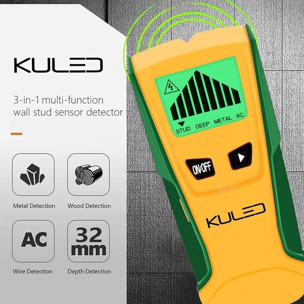 Stud Finder, 3 in 1 Multi-Function Wall Stud Sensor Detector with LCD Display
