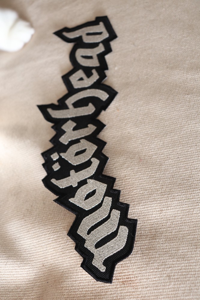 Motorhead Back Patch Custom Embroidered Shimmery Logo
