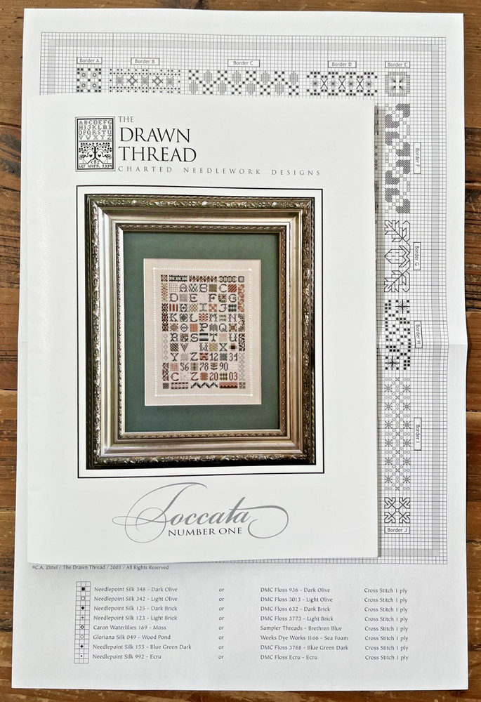 The Drawn Thread Toccata Number One charted needlework design pattern 2003