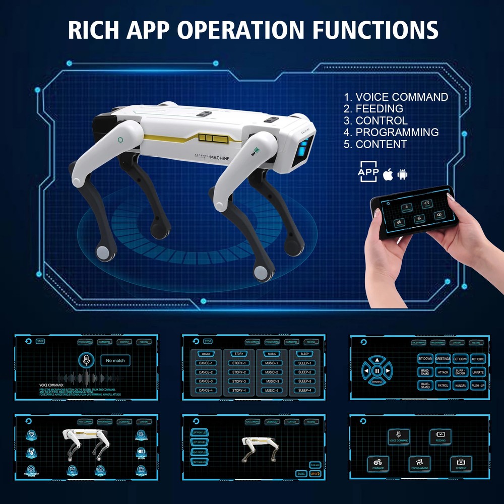 Intelligent AI RC Robot Dog Voice Dialogue APP Remote Control Programming