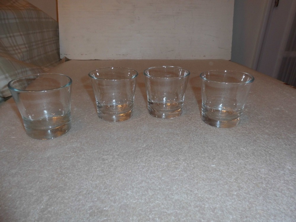 4 Clear Glass Candle Making Jars