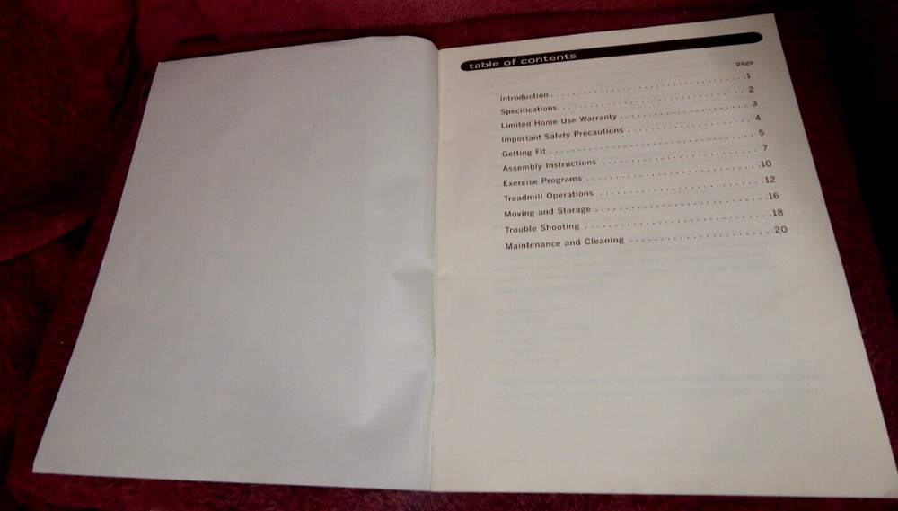 LifeSpan TR2000-HRC Owners Manual Version 1.2