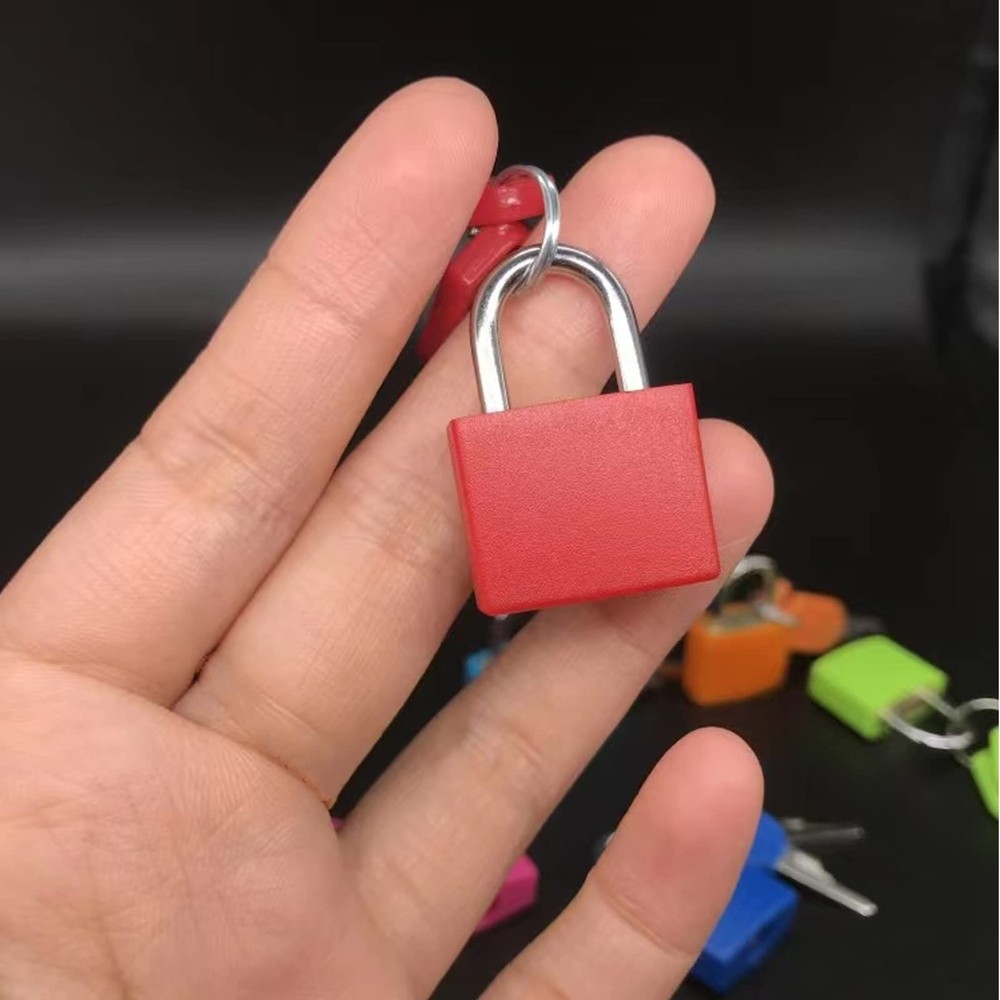 3Pcs Small Locks with Keys, Multicolor Luggage Padlocks Mini Suitcase Keyed L...